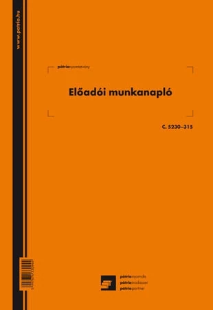 Előadói munkanapló 20 lapos füzet A/4 álló