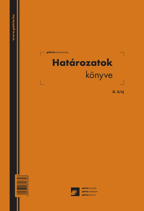 Határozatok könyve 200x290 mm