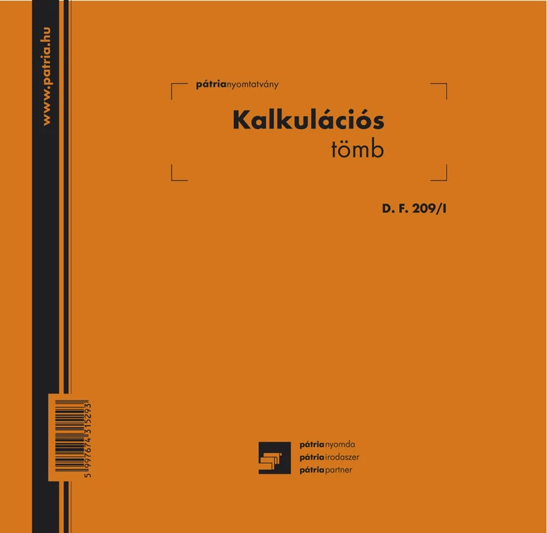 Kalkulációs tömb 50 lapos 203x198 mm