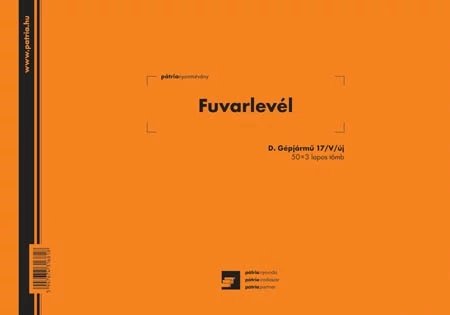 Fuvarlevél 50x3 lapos tömb A/4 fekvő