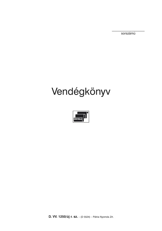 Vendégkönyv 48 oldalas 140x200 mm