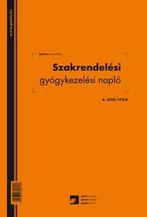 Szakrendelési gyógykezelési napló 100 lapos könyv A/4 álló