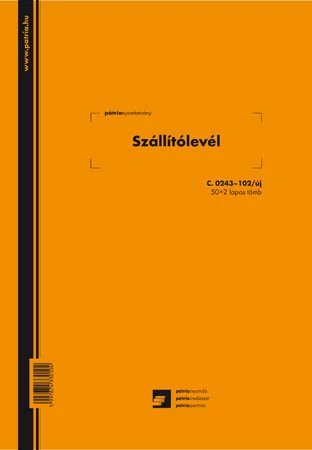Szállítólevél 50x2 lapos tömb A/5 álló