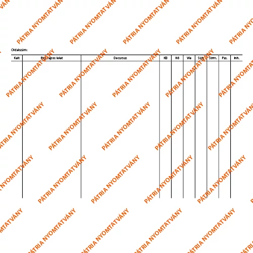 Decursus lap 203x140 mm