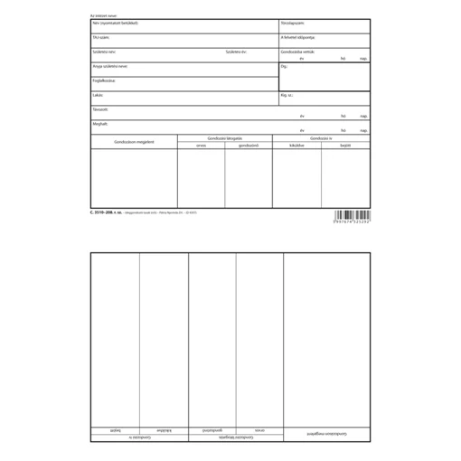 Ideggondozói boríték (női) tasak 220x160 mm